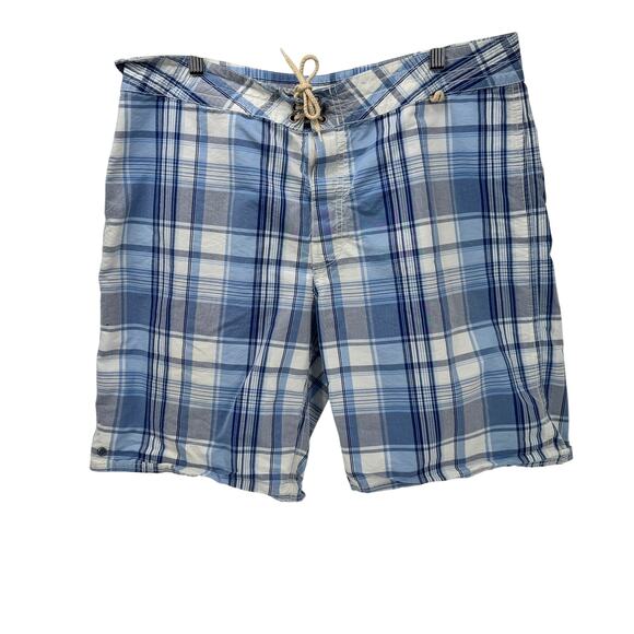 Polo Ralph Lauren Shorts Mens 36 (36x9 ACTUAL) Blue Plaid Board Short Vintage - Picture 2 of 11